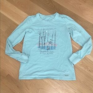 Life is Good Crane long sleeve crusher tee shirt
